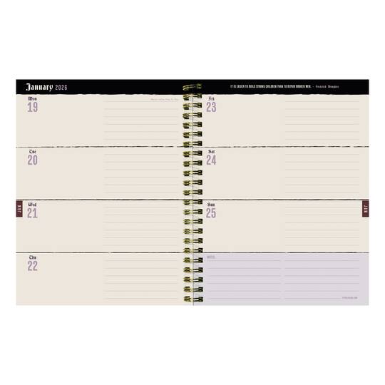 TF Publishing 2025-2026 Black Velvet Medium Weekly/Monthly Planner